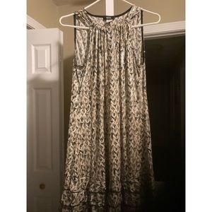 Sparkly black, tan and white dress!